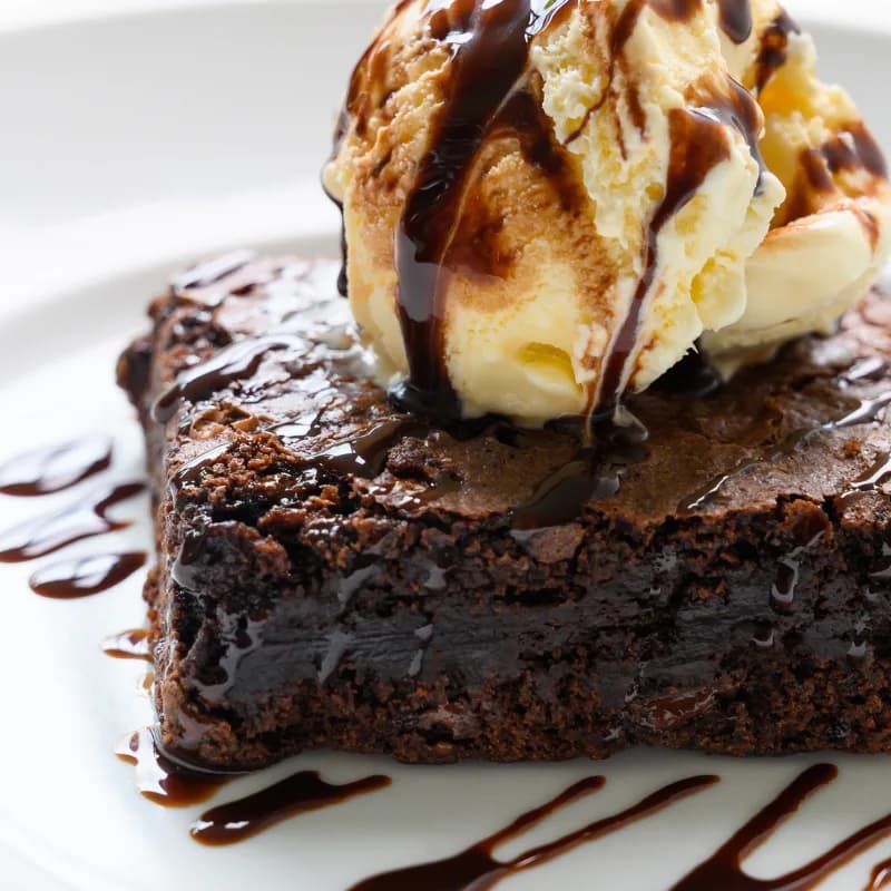 Brownie con Helado
