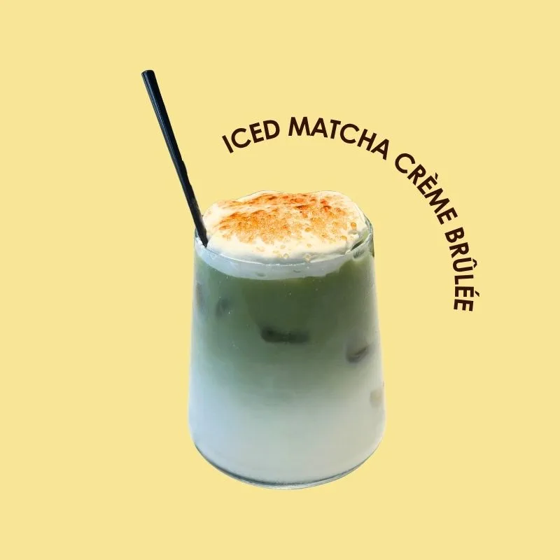 Iced Matcha Crème Brûlée