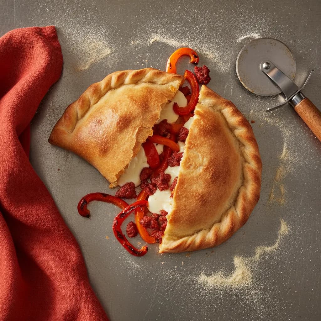 Calzone de chorizo y chile