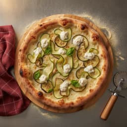 Pizza blanca de la huerta