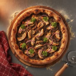 Pizza de pollo BBQ