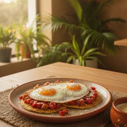 Huevos rancheros del volcán