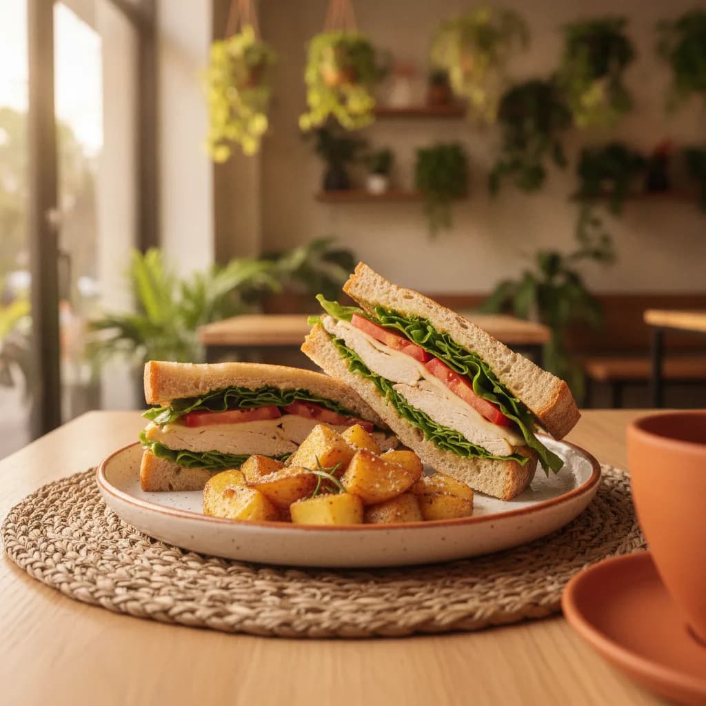 Sándwich de pollo al horno