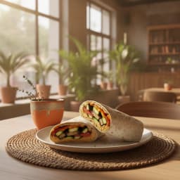 Wrap de vegetales asados