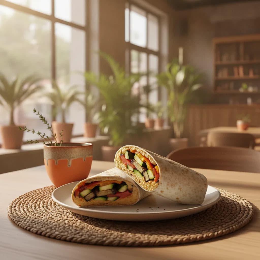 Wrap de vegetales asados