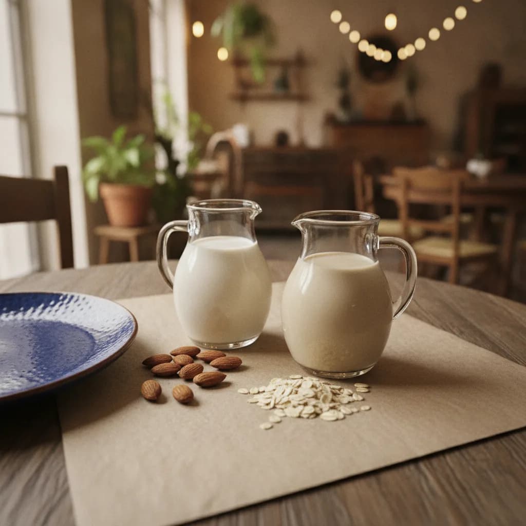 Bebida de almendras o de avena