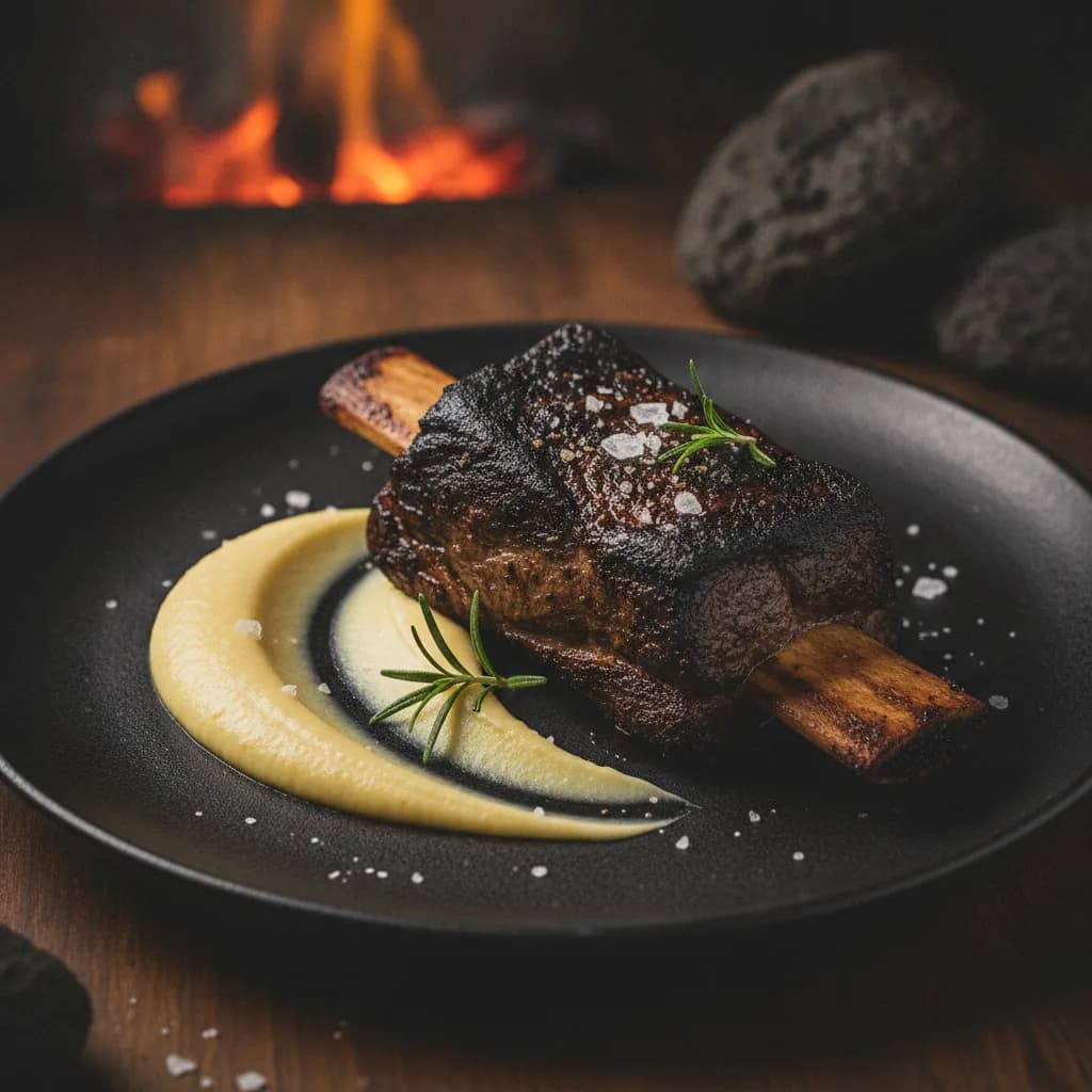 Costilla de res a la leña