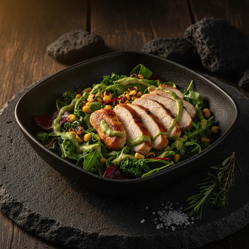 Ensalada de pollo a la brasa