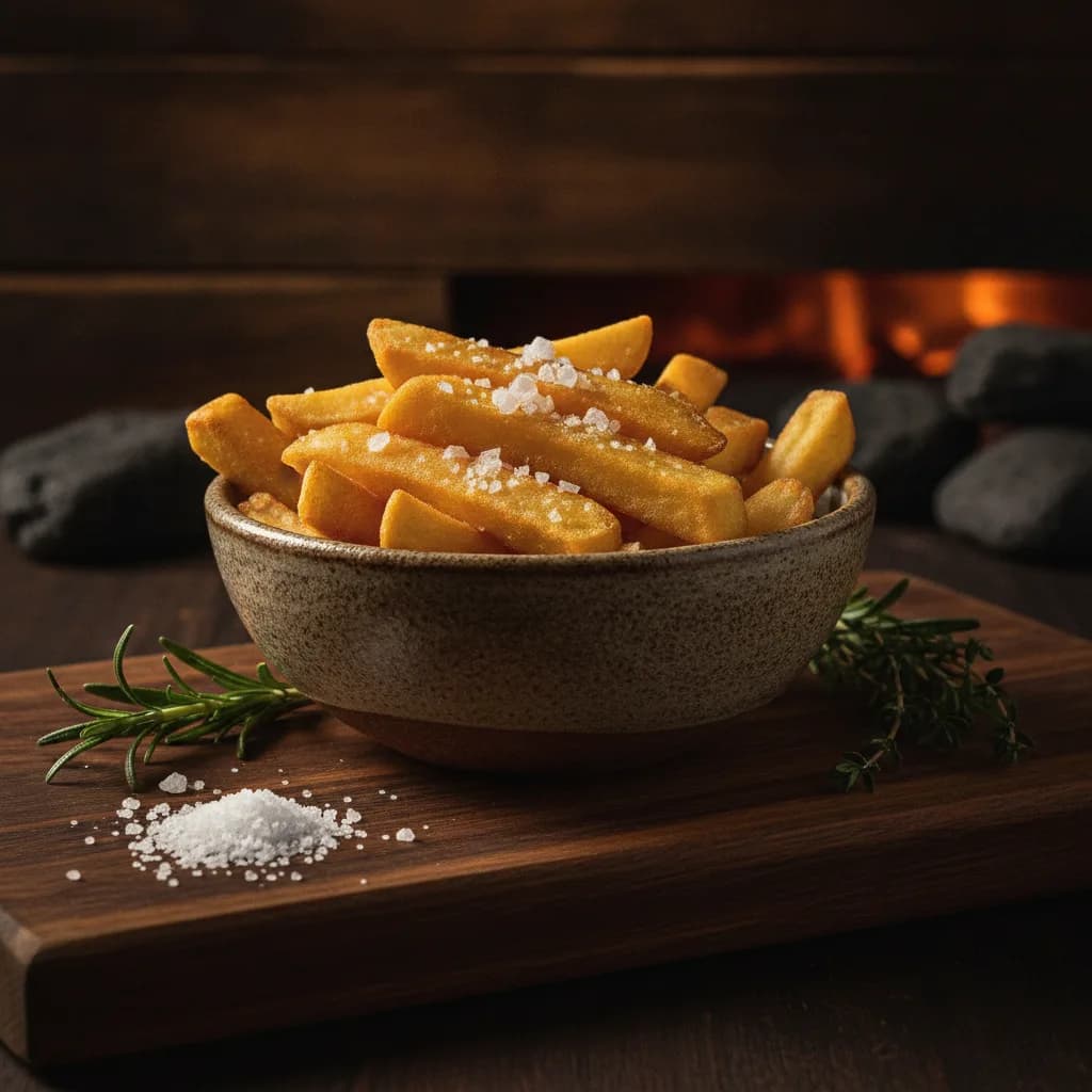 Papa frita gruesa