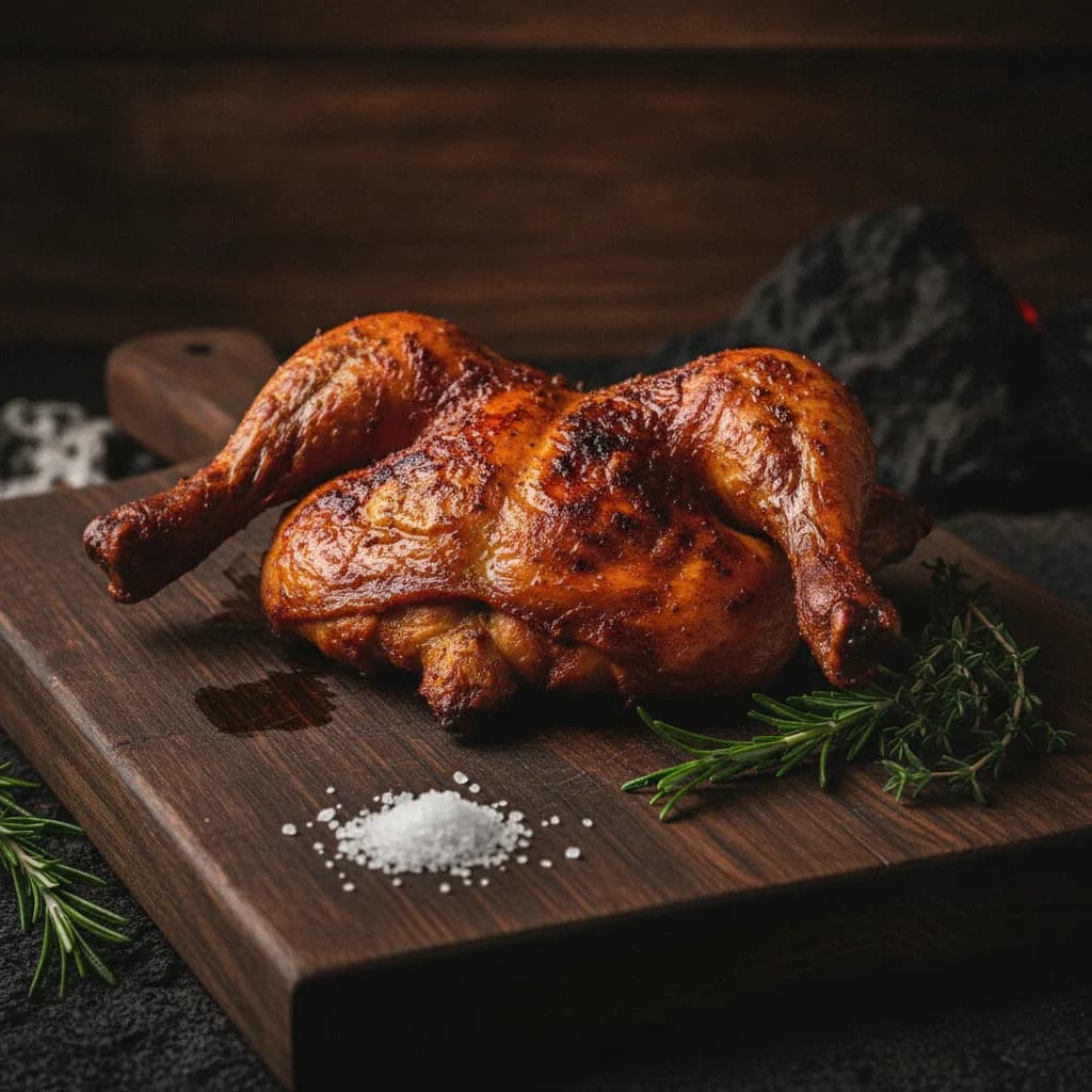Pollo a la leña
