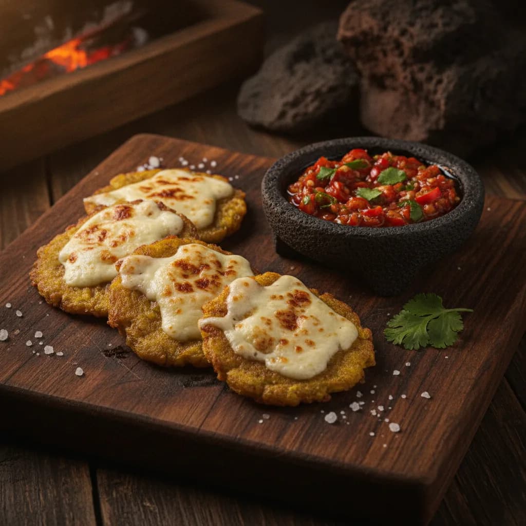 Tostones con queso