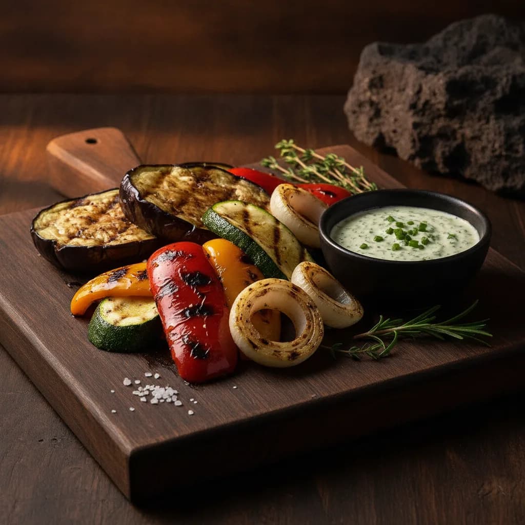 Vegetales a la leña